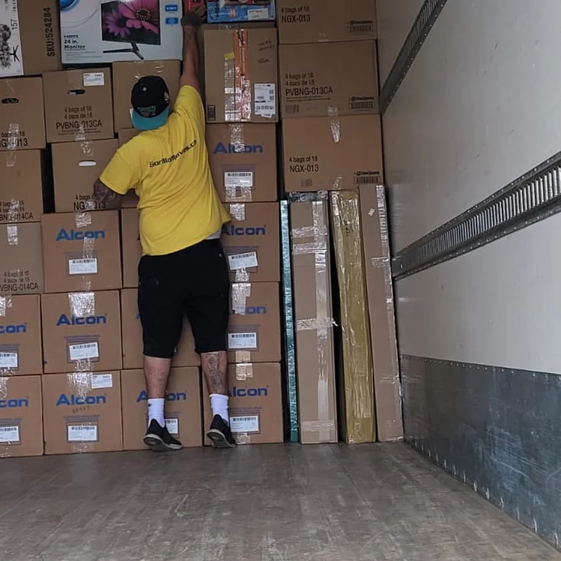 Gorilla Moves junk removal crew clearing a home interior in Abbotsford BC