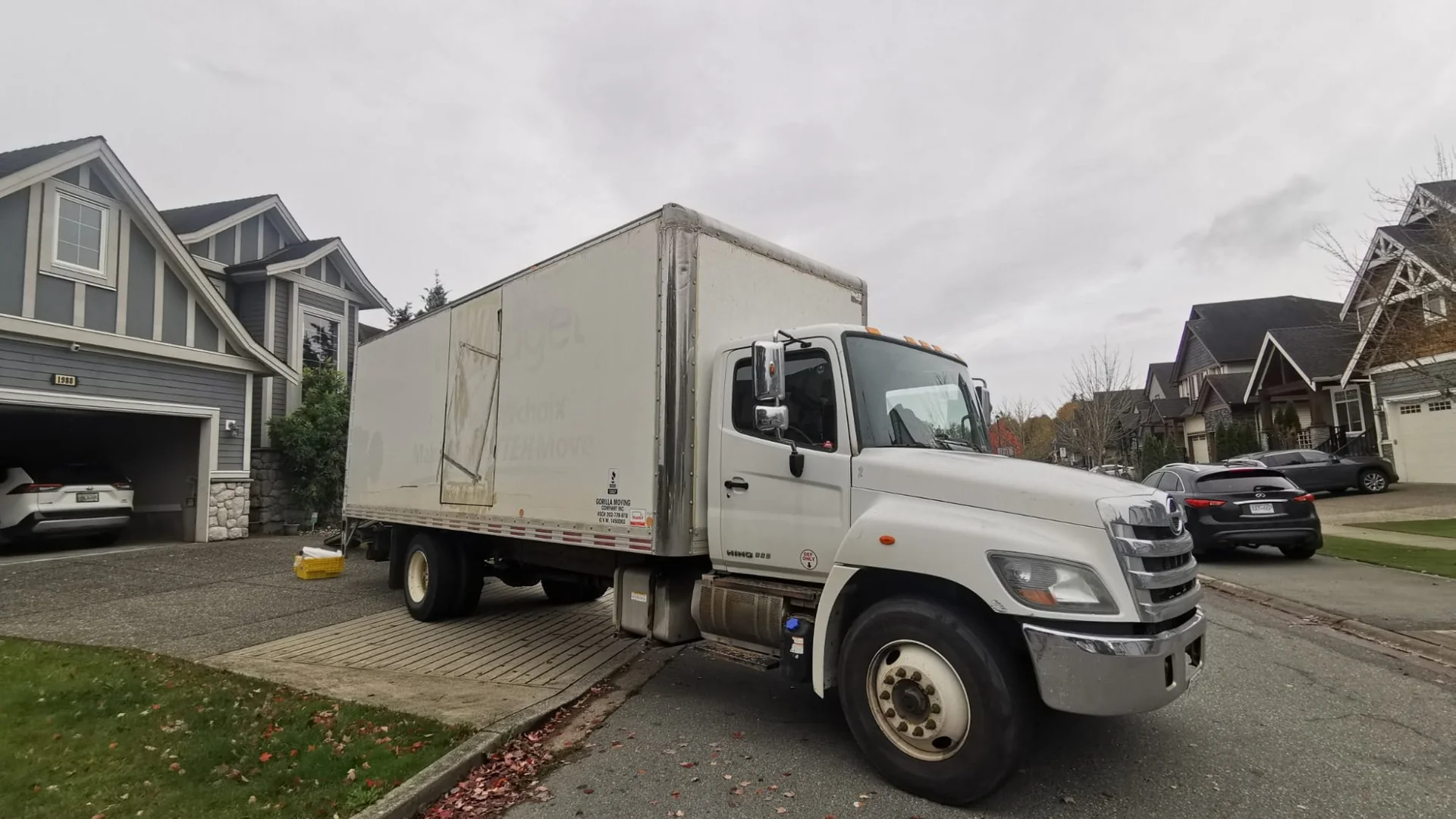 Gorilla Moves junk removal truck clearing a home in the Fraser Valley BC
